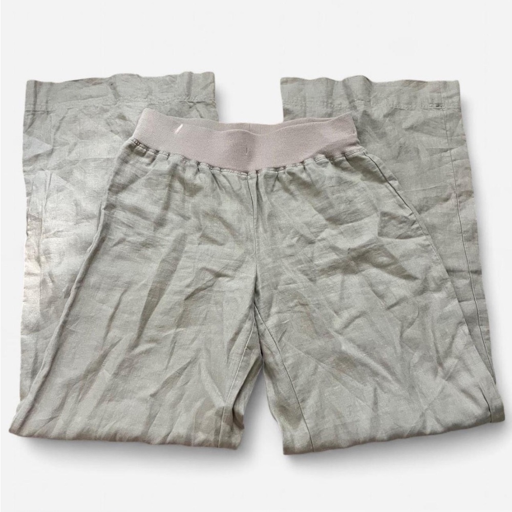 Boston Proper Wide Leg Linen Pants